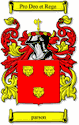 Parson Code of Arms English Family Shield