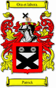 Patrick Code of Arms English Family Shield