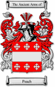 Peach Code of Arms English Family Shield