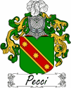 Pecci Family Coat of Arms - Italian