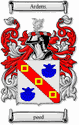 Peed Code of Arms English Family Shield