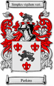 Perkins Code of Arms English Family Shield