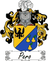 Pero Family Coat of Arms - Italian