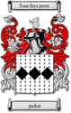 Picket Code of Arms English Family Shield