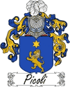 Picoli Family Coat of Arms - Italian