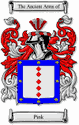 Pink Code of Arms English Family Shield