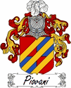 Piovani Family Coat of Arms - Italian