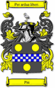 Pitt Code of Arms English Family Shield