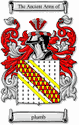 Plumb Code of Arms English Family Shield