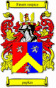 Popkin Code of Arms English Family Shield