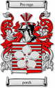 Porch Code of Arms English Family Shield