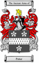 Potter Code of Arms English Family Shield