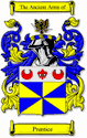 Prentice Code of Arms English Family Shield