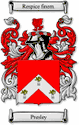 Presley Code of Arms English Family Shield