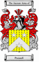 Presnell Code of Arms English Family Shield