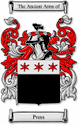 Press Code of Arms English Family Shield