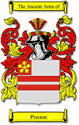 Preston Code of Arms English Family Shield