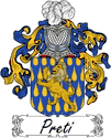 Preti Family Coat of Arms - Italian