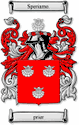 Prier Code of Arms English Family Shield