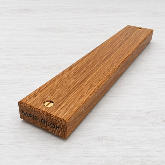 Benchcrafted Mag-Blok Magnetic Knife Rack 12 in Quartered White Oak