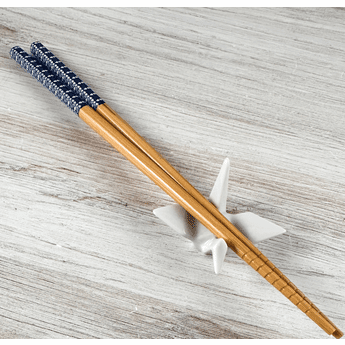Ceramic Crane Chopsticks Holder