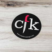 Visit Chef Knives To Go Round Sticker