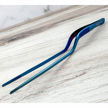 Chefknivestogo Blue Offset Tweezers