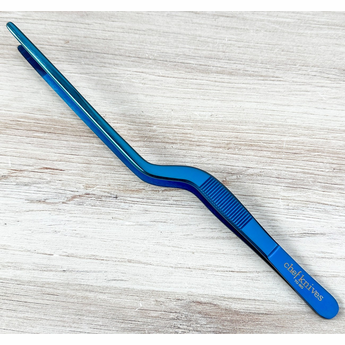 Chefknivestogo Blue Offset Tweezers