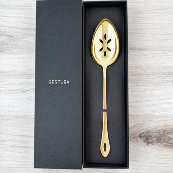 Gestura 01 Gold Slotted Spoon