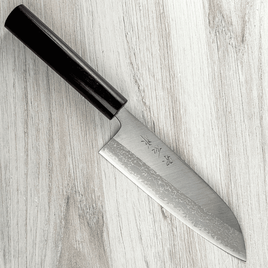Harukaze Blue #2 Mune Damascus Santoku 165mm