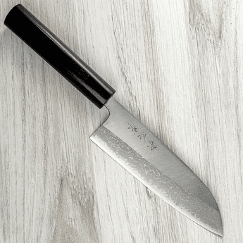 Harukaze Blue #2 Mune Damascus Santoku 165mm