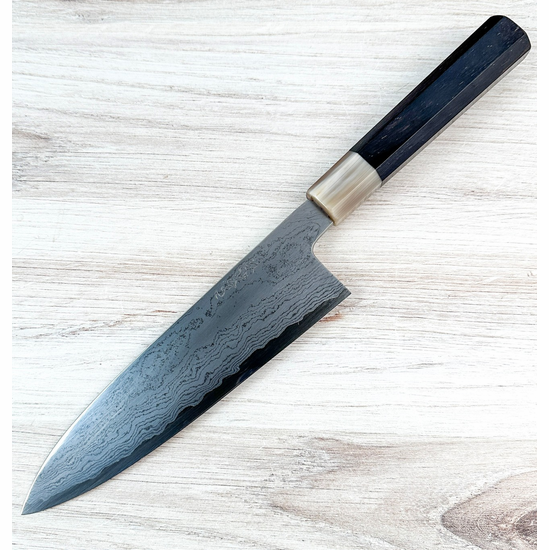 Hatsukokoro Blue #1 Komorebi Damascus Santoku 185mm