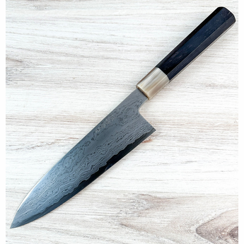 Hatsukokoro Blue #1 Komorebi Damascus Santoku 185mm