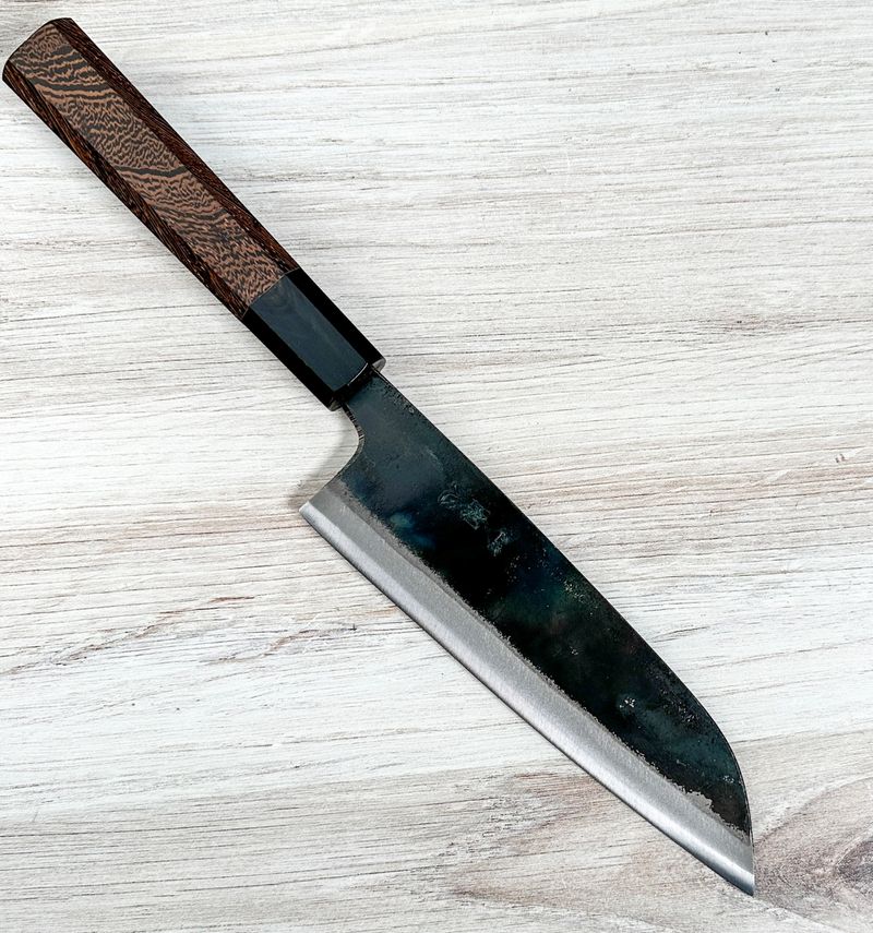 Hatsukokoro Kokugei Blue #1 Santoku 165mm|Carbon