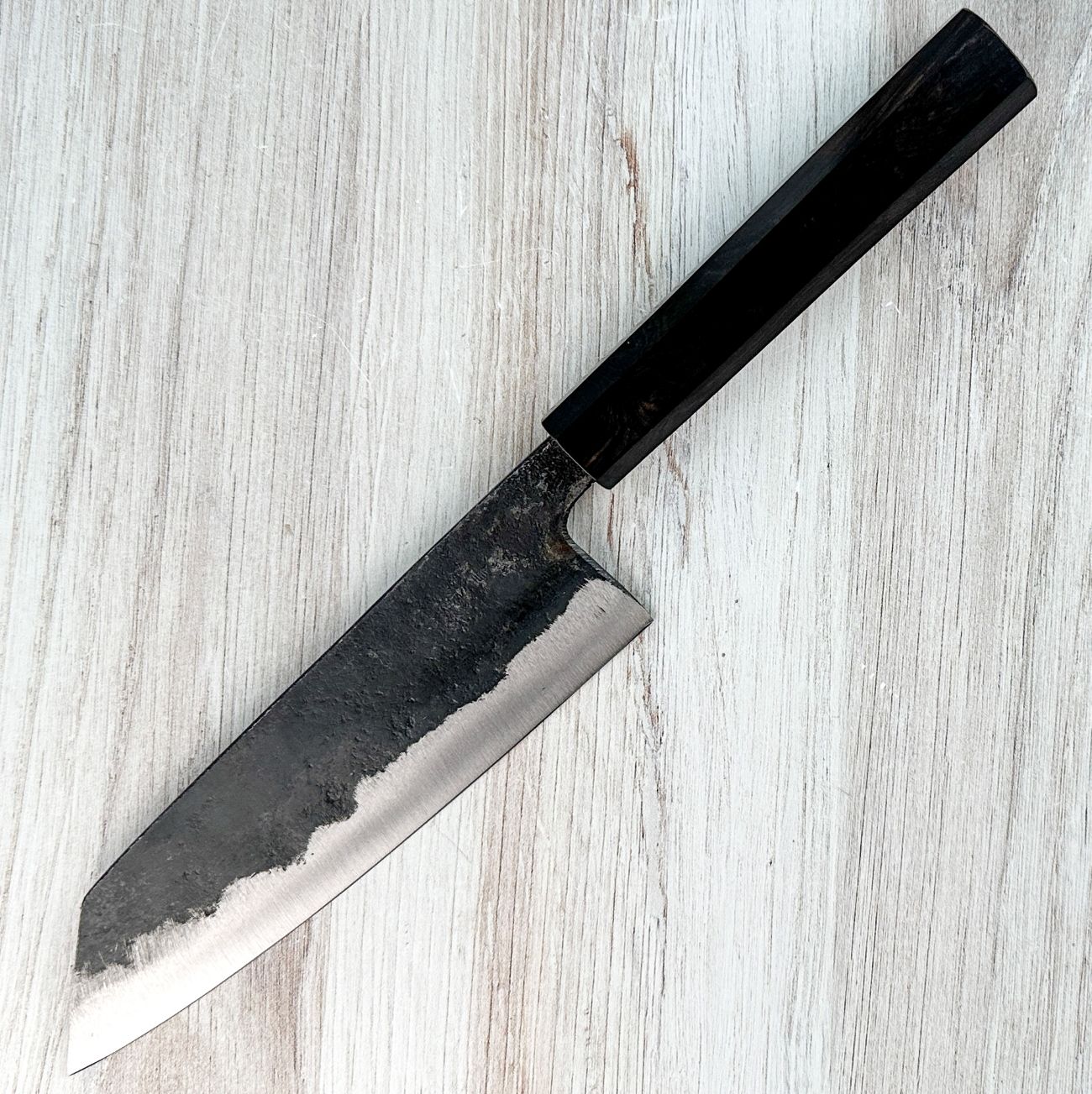 Hatsukokoro Kurogane Blue #2|Carbon Damascus