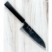Visit Hatsukokoro Kurogane Blue #2 Santoku 165mm