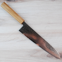 Visit Hatsukokoro SG2 Damascus Gyuto 240mm - Cracked Handle