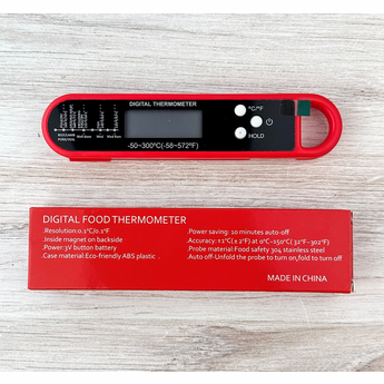 Instant-Read Digital Thermometer - Red