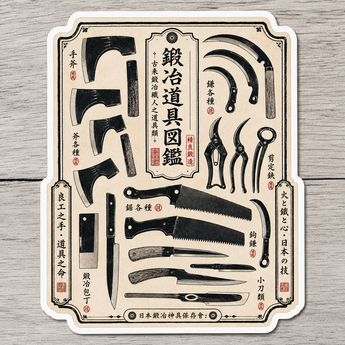Japanese Blacksmith Tools Sticker