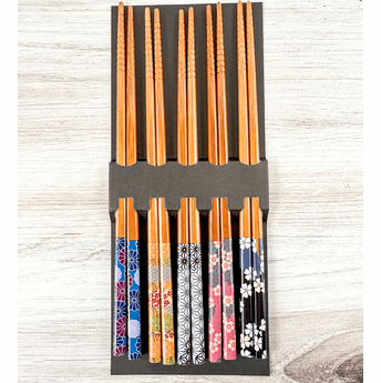 Japanese Chopsticks Set - Flowers