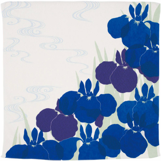 Japanese Iris Furoshiki Wrapping Cloth 27in