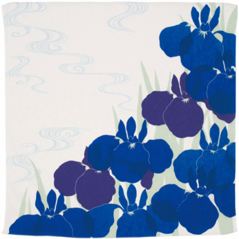 Japanese Iris Furoshiki Wrapping Cloth 27in