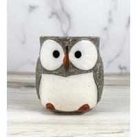 Visit Japanese Mino Ware Owl Mug � Sage Green (12.8 oz)