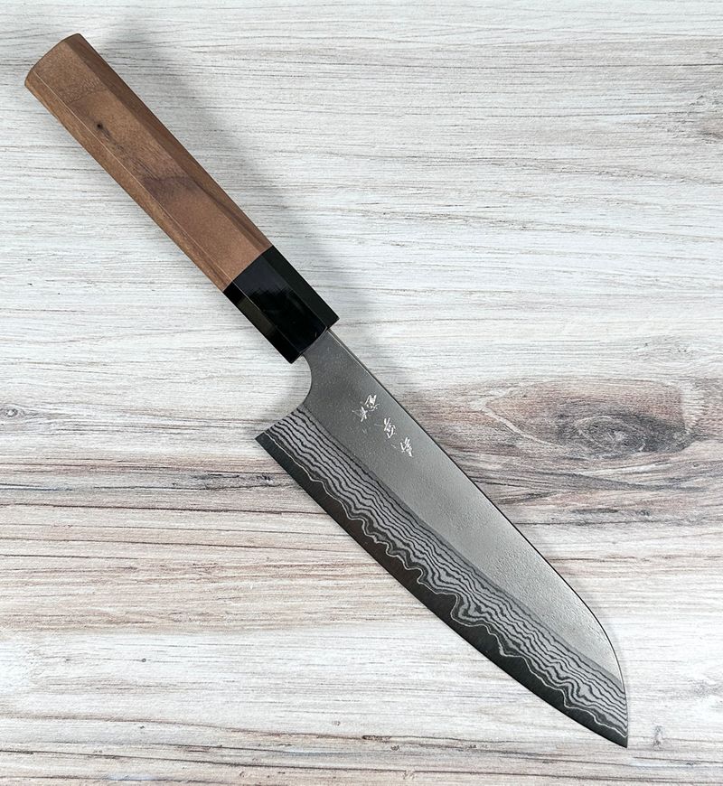 Yoshimi Kato Nashiji Suminagashi Santoku 165mm