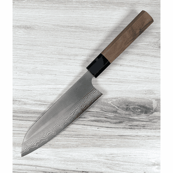 Kato Nashiji Suminagashi Santoku 165mm Walnut