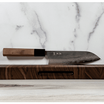 Kato Nashiji Suminagashi Santoku 165mm Walnut