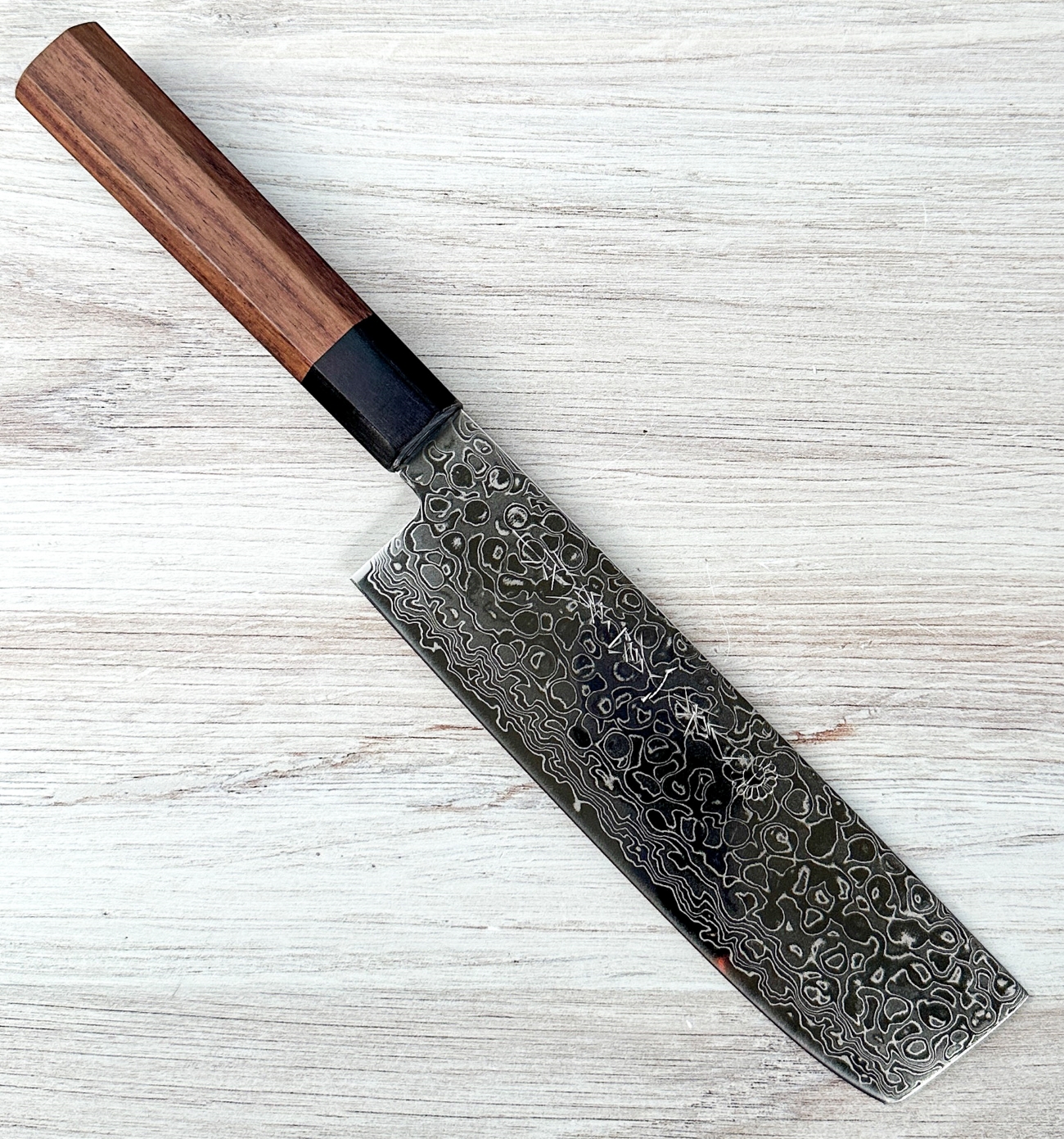 Kikuichi Swedish Warikomi Damascus Nakiri 175mm