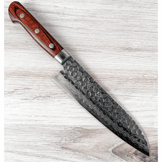 Kikuichi Warikomi Damascus Santoku 185mm