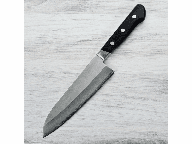 Kotetsu Hamon 19C27 Santoku 180mm