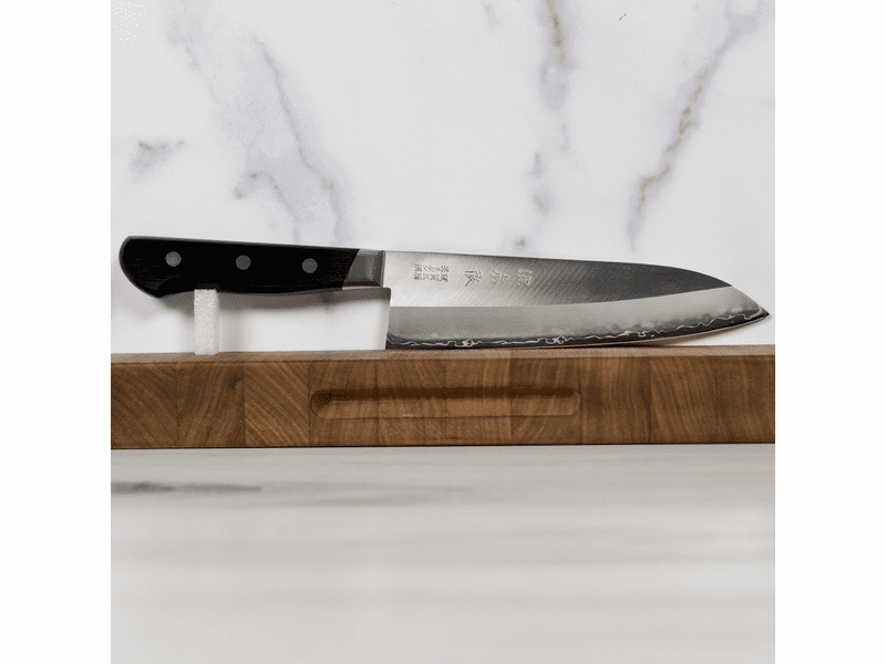 Kotetsu Hamon 19C27 Santoku 180mm